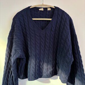 Levis Navy Cable-Knit Sweater. (L)